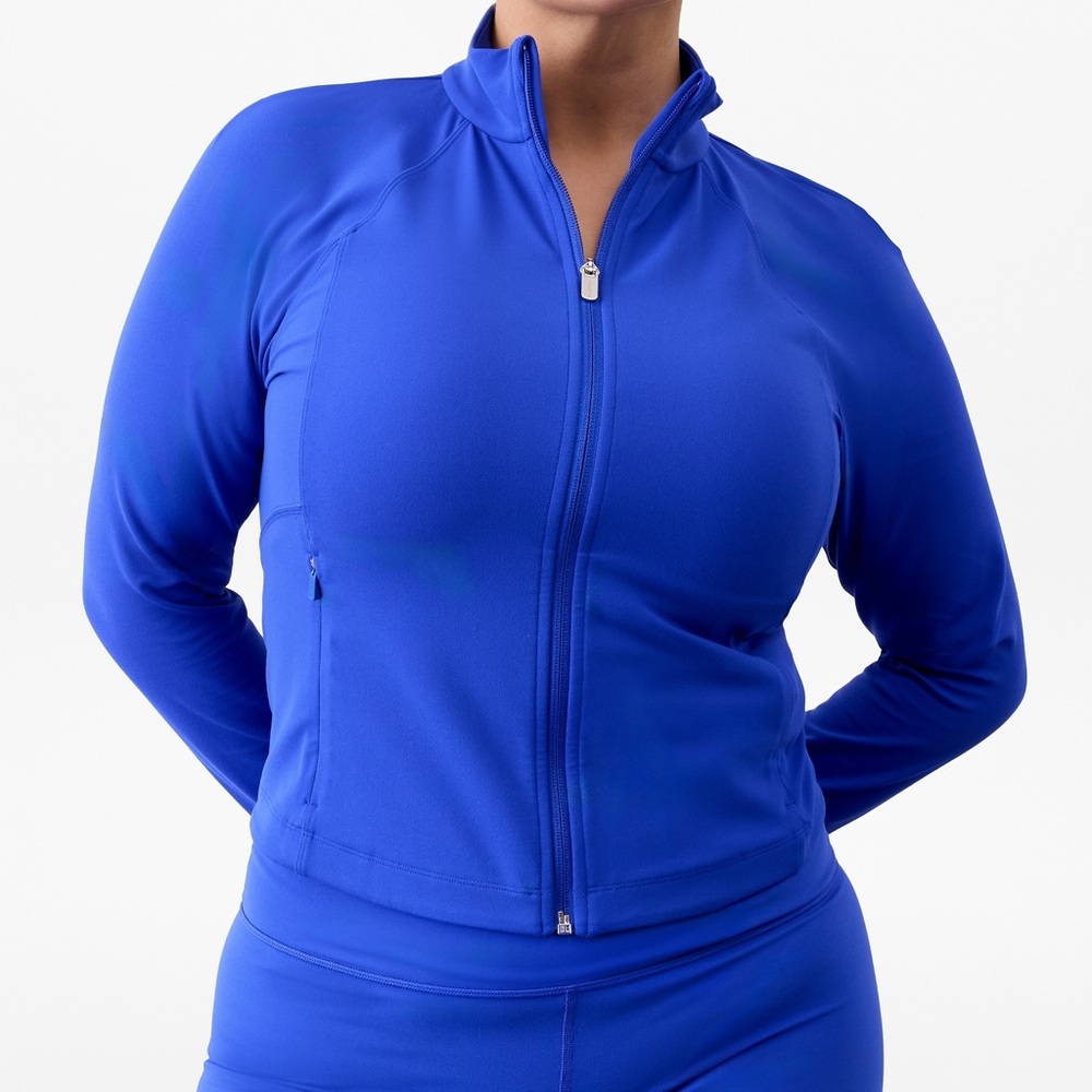 🔥 Athleta Matching Set | Jacket + Leggings | Blue | Size S | Like New 🔥